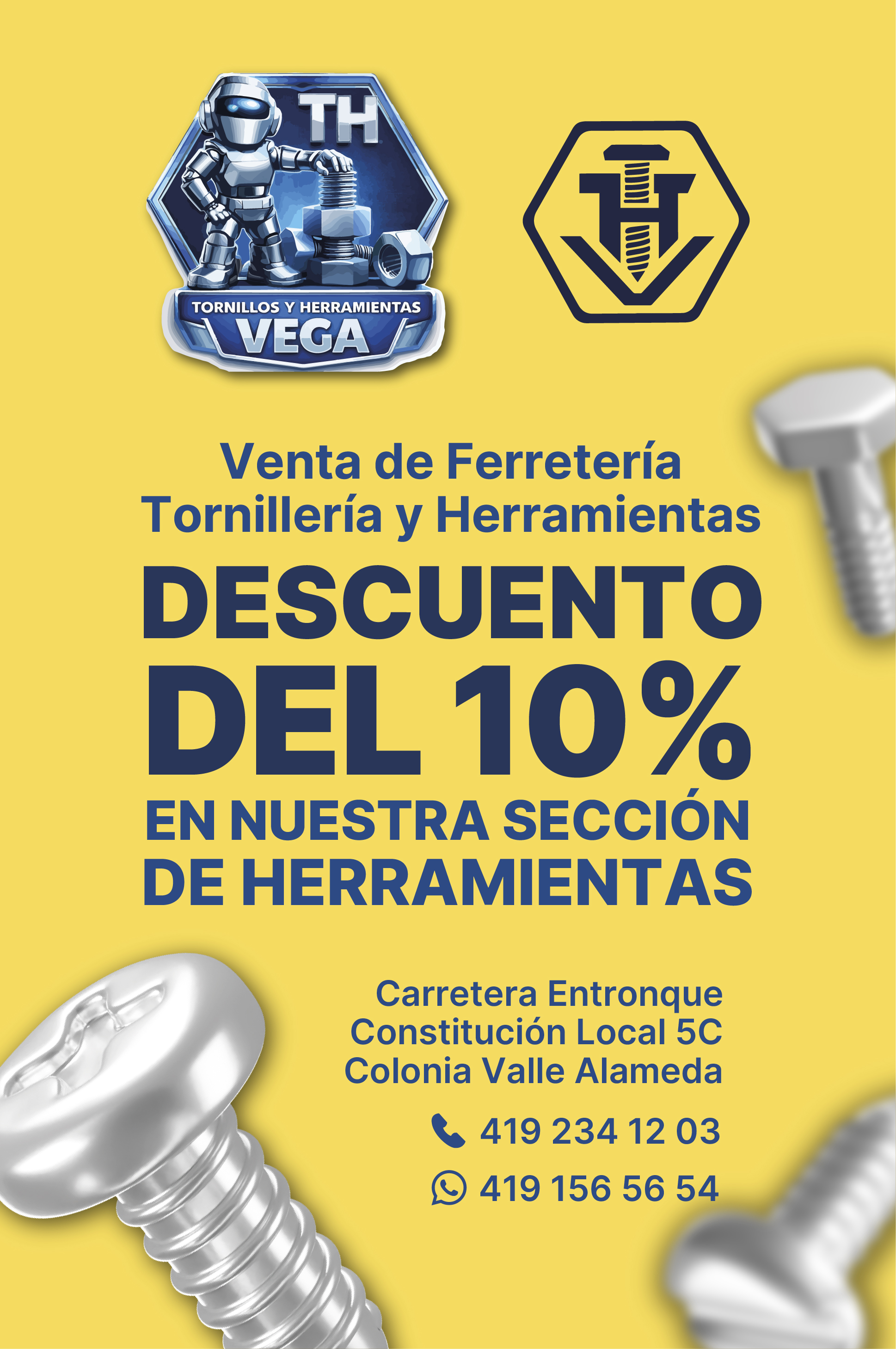 Tornillos Vega